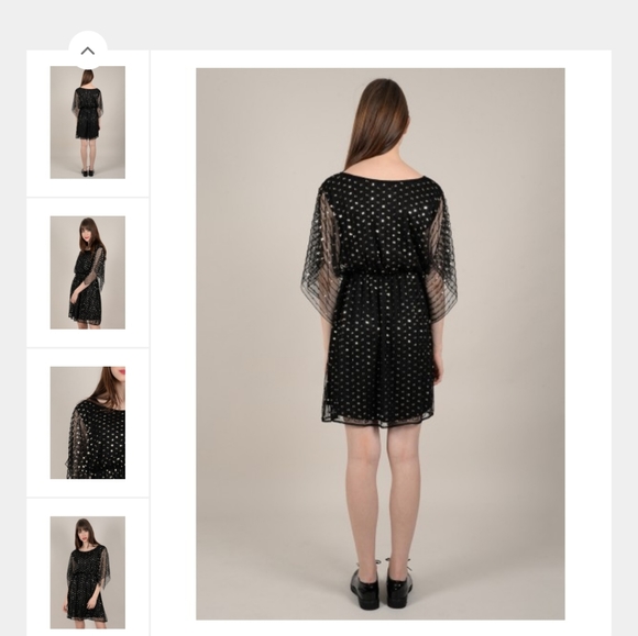 Black and Gold Sequin Dress - Picture 2 of 4